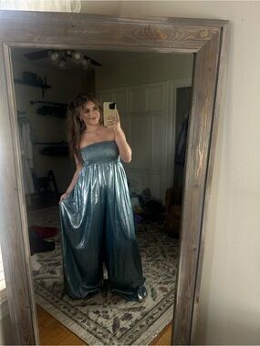 Free people Julie Metallic Jumpsuit